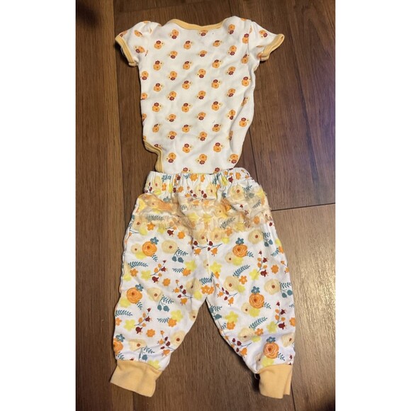 0-3 Months Baby Girl 3 Piece Set Pants Hair Bow One Piece - Picture 4 of 6